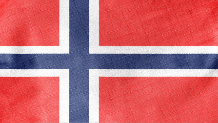 Norway flag on crumpled background. Vintage effect