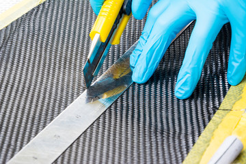 Carbon fiber Kevlar composite material background