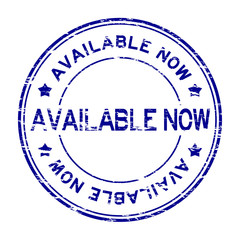 Grunge blue round available now rubber stamp