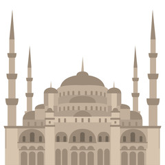 Fototapeta na wymiar The Blue Mosque, Sultanahmet Camii, Istanbul, Turkey, middle east islamic architecture