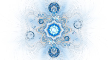 3D Julian surreal illustration. Sacred geometry. Mysterious psychedelic relaxation pattern. Fractal abstract texture. Digital artwork graphic design astrology alchemy magic