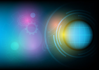 abstract futuristic technology  background vector illustration