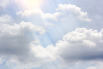 gray clouds in the blue sky