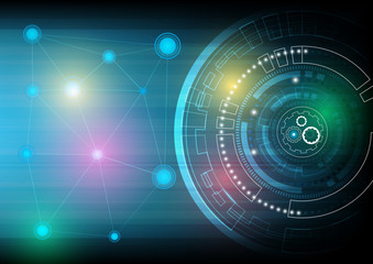 abstract futuristic technology  background vector illustration