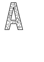 Antistress illustration for children in shape of letter.