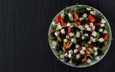 Greek salad on a plate