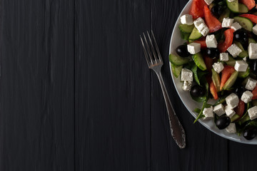 Greek salad on a plate