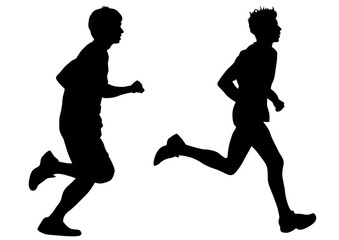 Sport man whit bike on white background