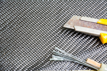Carbon fiber Kevlar composite material background