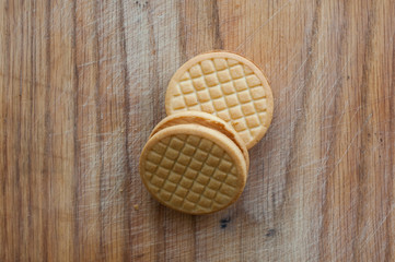 cookies on a wooden background