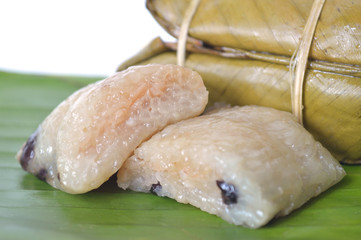 Thai traditional dessert, Khao tom mat, Central of Thailand