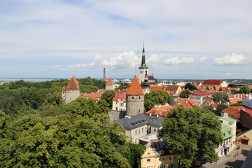Obraz premium Beautiful panorama of Tallin, Estonia
