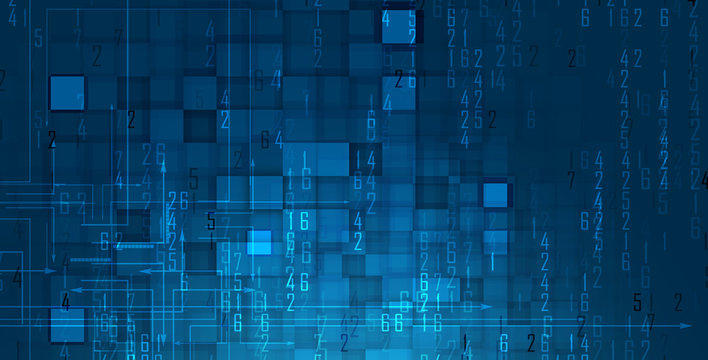 Rising Grunge technology square and arrow background. Retro futuristic concept