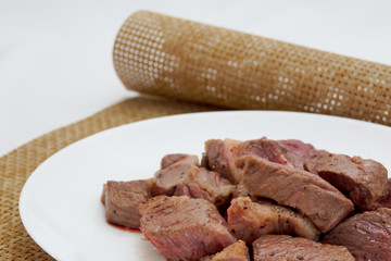 日本産有名ブランド牛肉のコロコロステーキ