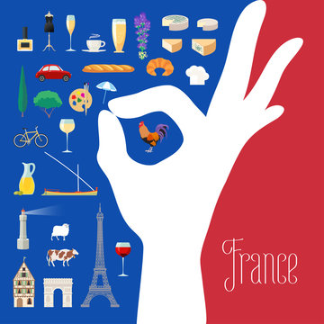 Travel to France concept illustration