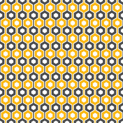 Seamless hexagonal honeycomb texture pattern. Geometric abstract pattern.