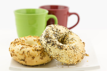 Bagel breakfast for two