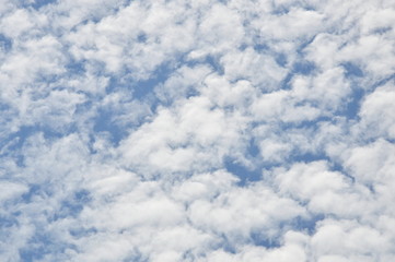 cloudy spread on sky in sunny day