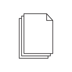 Outline document icon isolated on white background