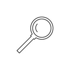 Outline loupe icon isolated on white background