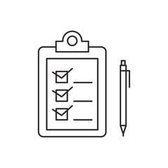 Outline document icon isolated on white background