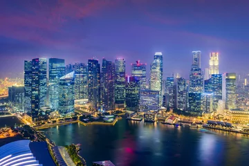 Crédence de cuisine en verre imprimé Singapour Horizon de Singapour