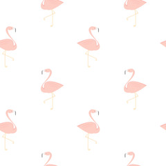 cute flamingo seamless vector pattern background illustration

