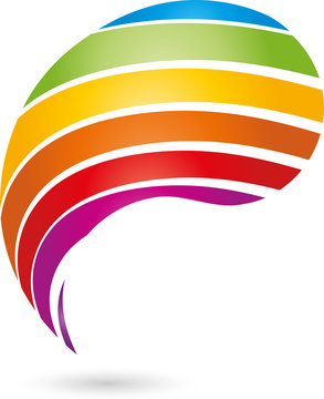 Spirale, Tropfen Logo, Multimedia, farbig