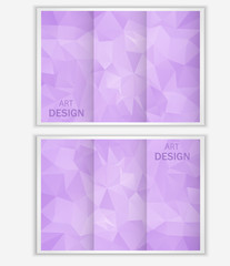 Vector abstract pink banner design with geometric hexagonal background