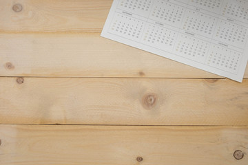 calender on wooden background