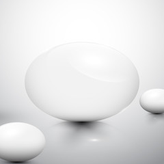 White and Gray tone Background. White stones spa. White pearls.