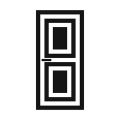 Door icon in simple style isolated vector illustration