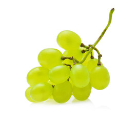 green grapes isolated on the white background