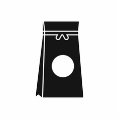 Tea packed in a paper bag icon in simple style isolated vector illustration