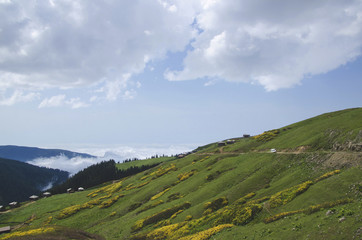 Fototapeta premium villaggio in montagna