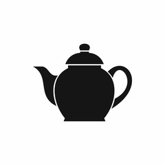 Teapot icon in simple style isolated vector illustration