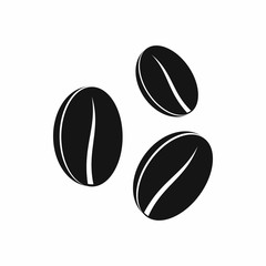 Fototapeta premium Coffee beans icon in simple style isolated vector illustration