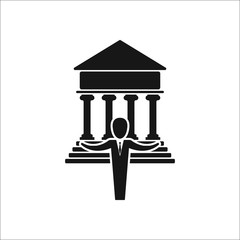 Architecture school subject simple icon on background