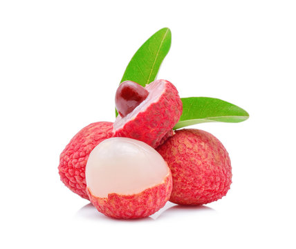 lychee isolated on white background