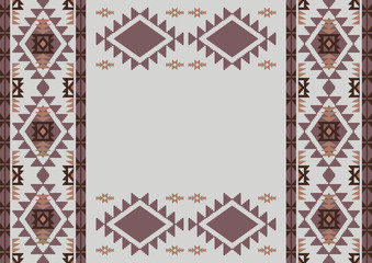 Abstract ethnic background in aztec style