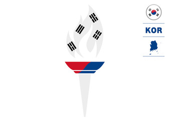 Flamme Olympique - Corée du Sud