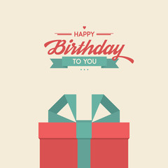 Fototapeta premium Happy birthday greeting card