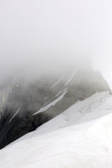 Monch alps mountain in Jungfrau region 