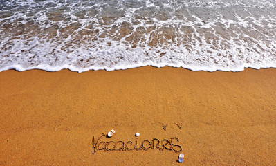 Vacation sign in spanish