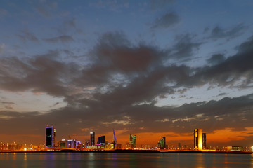  Bahrain skyline during blue hours