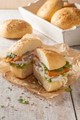 Cemita poblana, typical Mexican sandwich