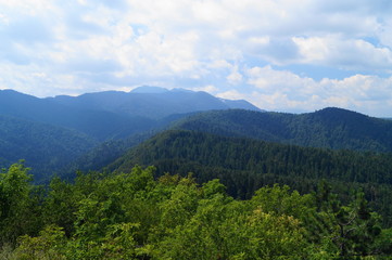Fototapeta na wymiar View of Mount Tampa, Brasov, Romania 