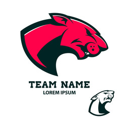 cougar head logo example. Sport team or club mascot.