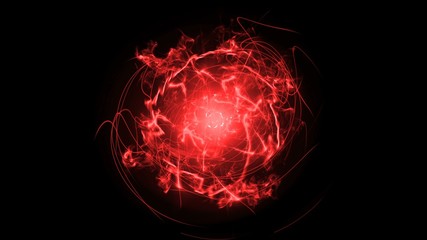 Red Abstract Line Energy With Shockwave