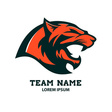 Puma head logo template. Design element